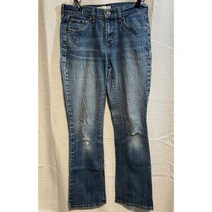 Levi's jeans womens 4 515 bootcut distressed medium 27 x 30 stretch blue